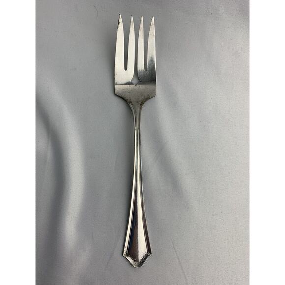 Vintage Oneida Community Par Plate Vernon-Ashley 8 1/4" Cold Meat Serving Fork - Picture 2 of 10